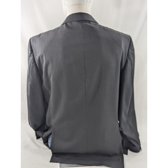 Ermenegildo Zegna Saks Fifth charcoal Slim Fit Suit Jacket Wool Blazer 44L 48" - Picture 6 of 15